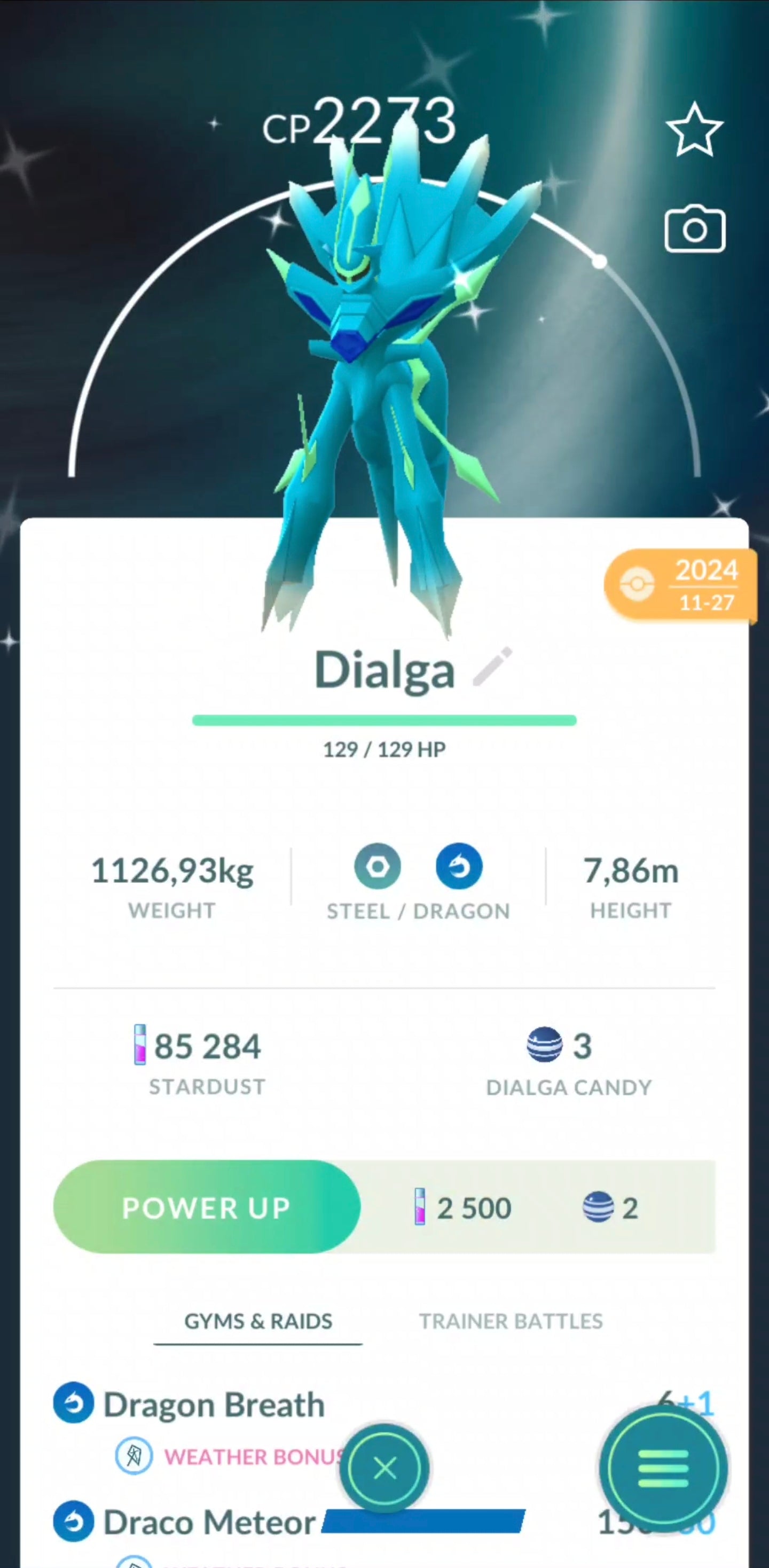 Shiny Dialga Account 