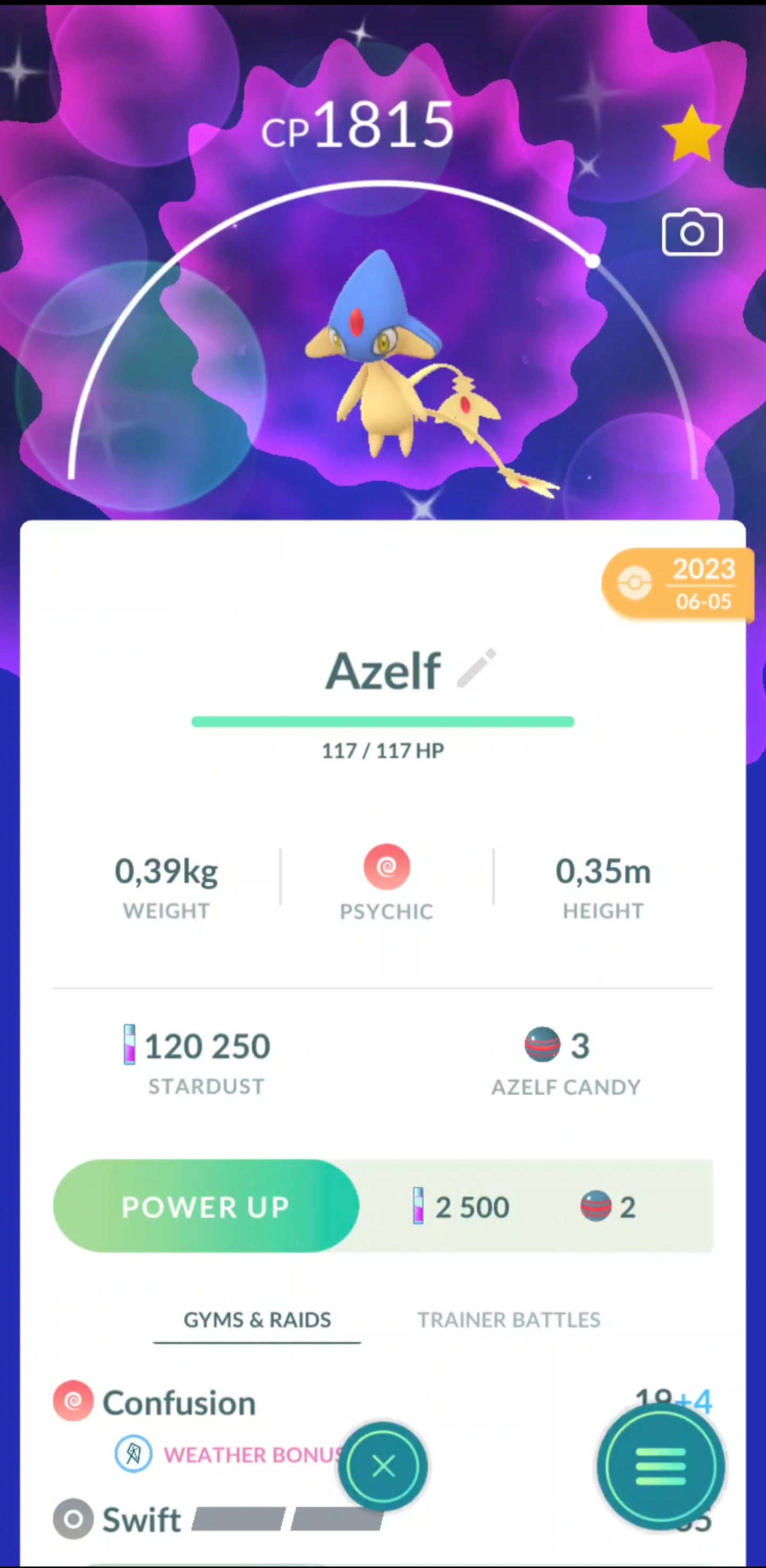 Shiny Azelf Account