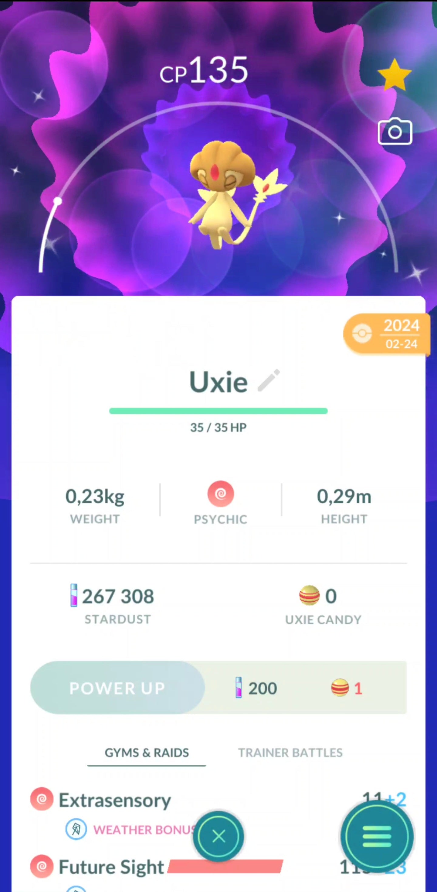 Shiny Uxie Account