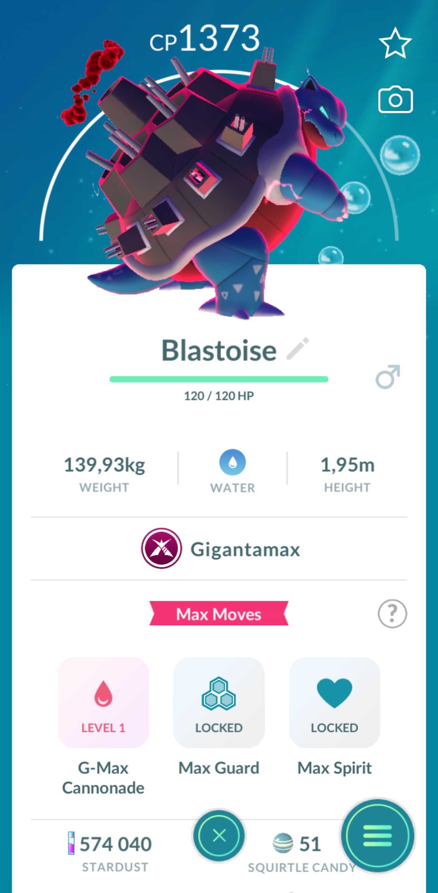 Gigantamax Blastoise Acc