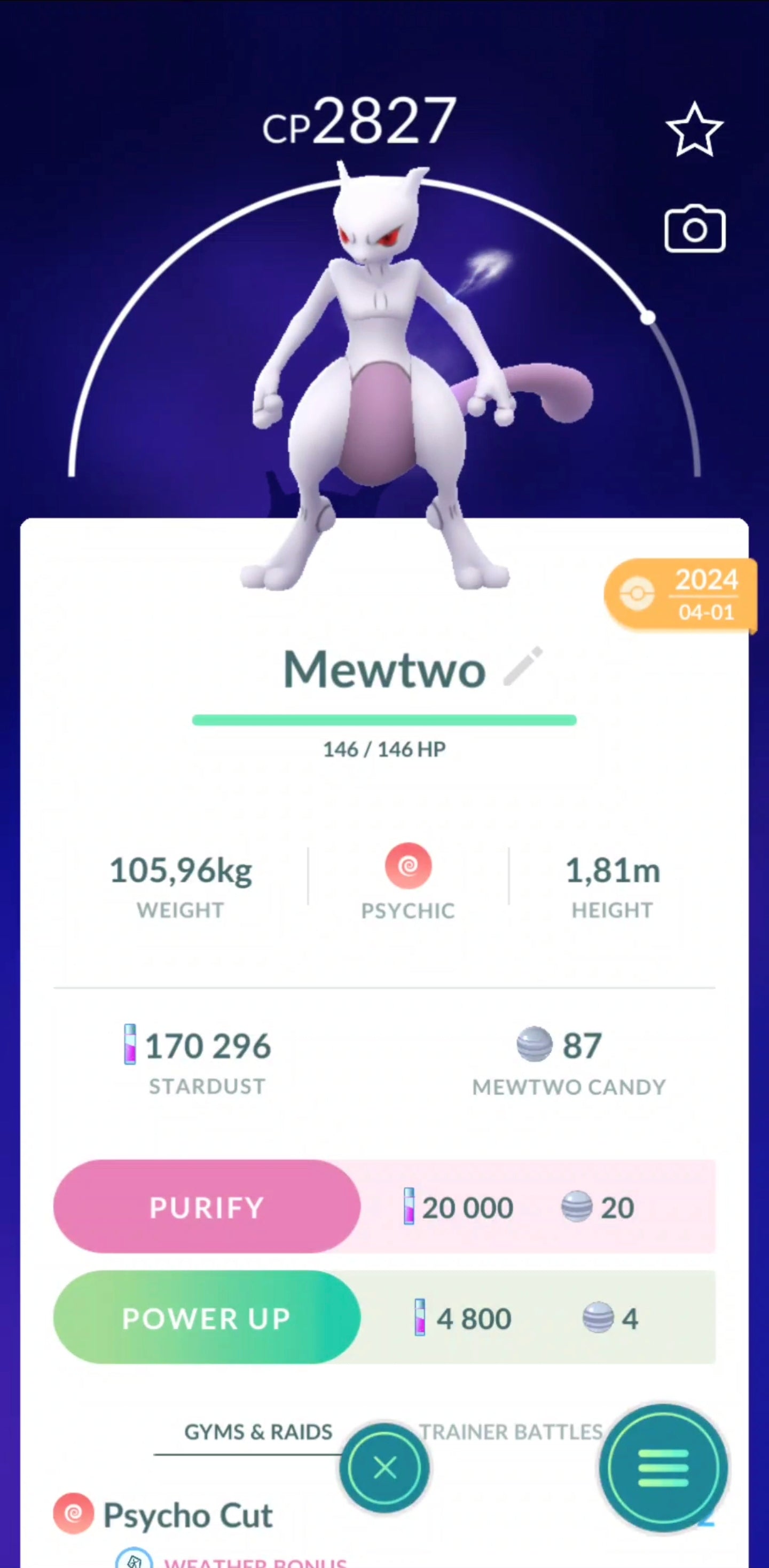 Mewtwo Account