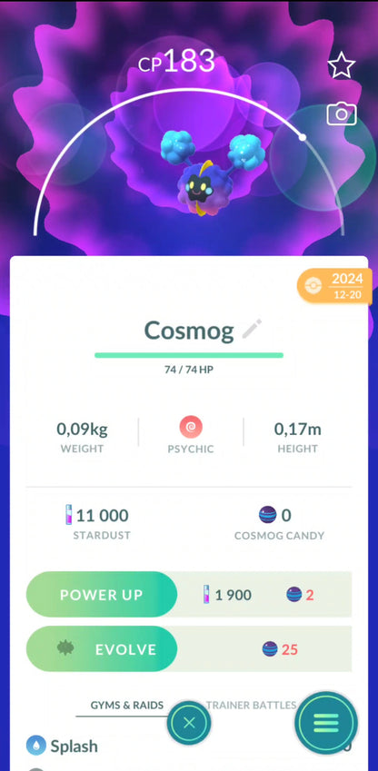 Cosmog Account