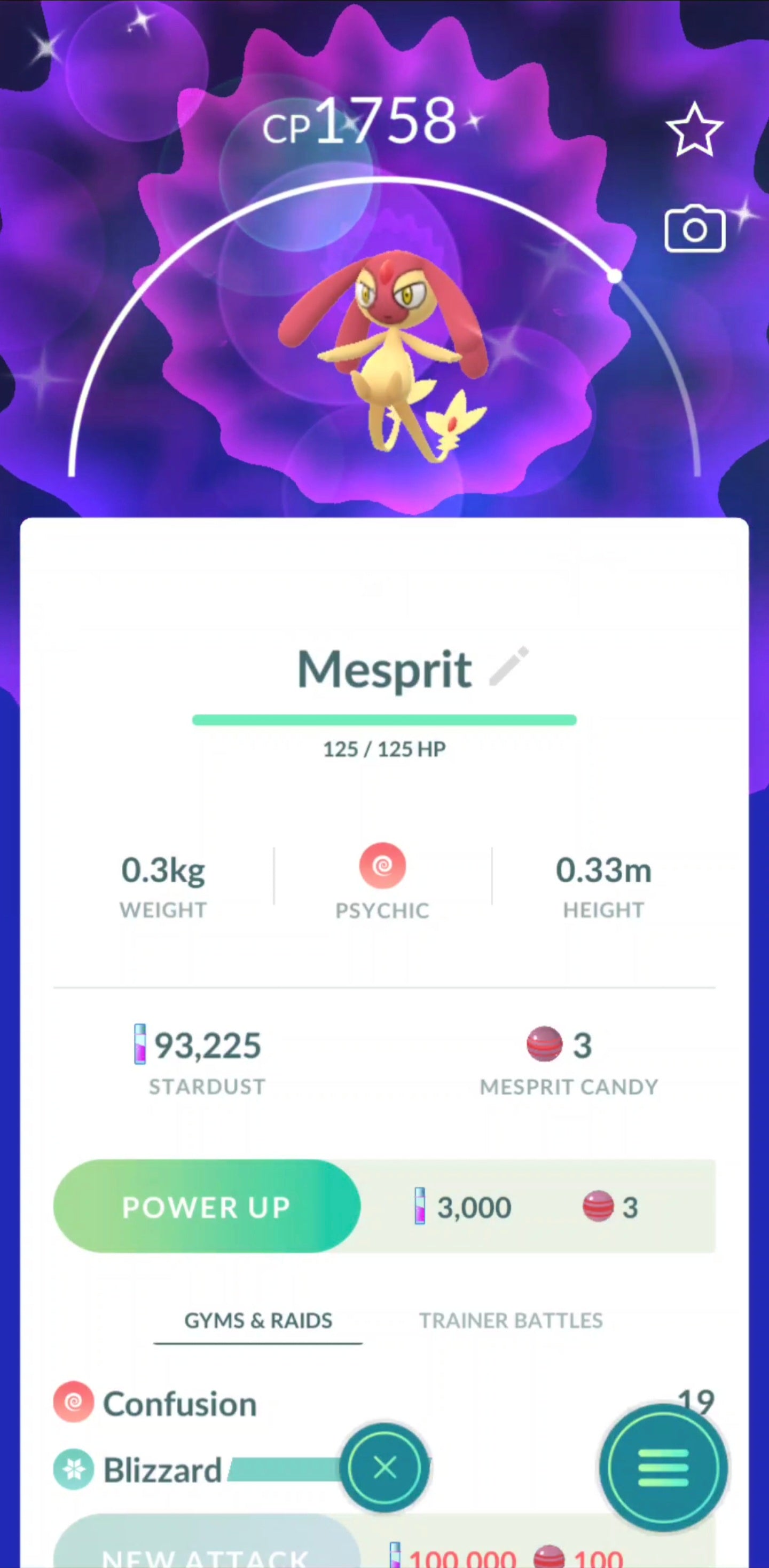 Shiny Mesprit Account